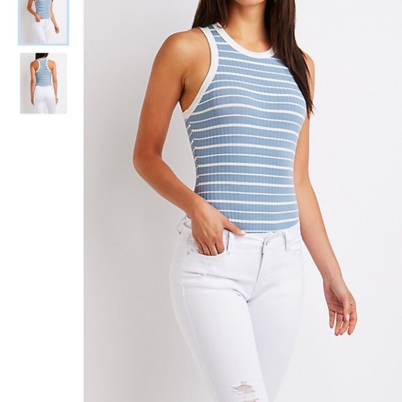 Striped bodysuit - Picture 2 of 5